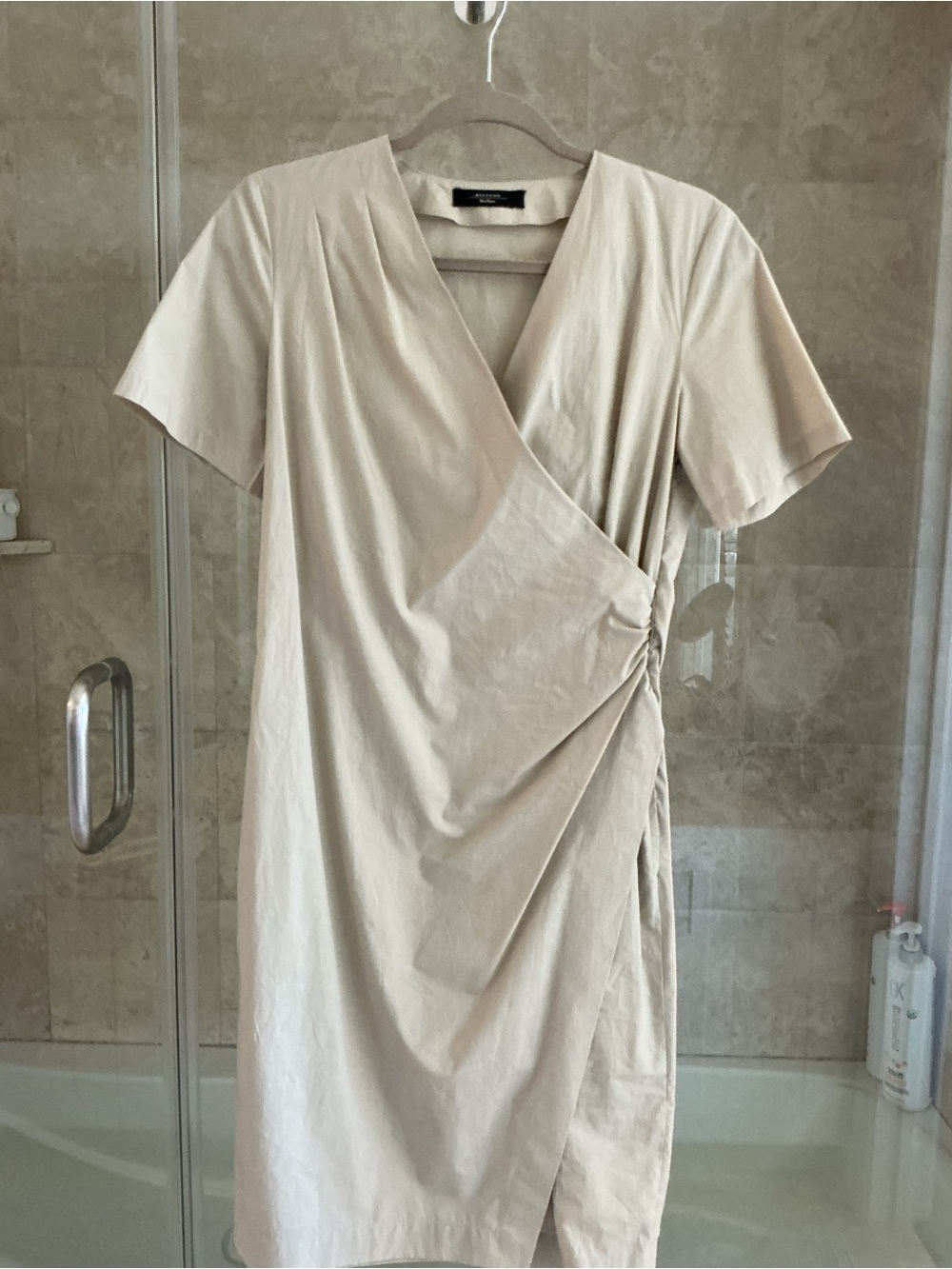 MaxMara weekend Cream V-Neck Lightweight dress